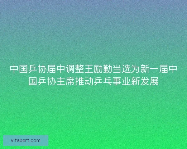 中国乒协届中调整王励勤当选为新一届中国乒协主席推动乒乓事业新发展