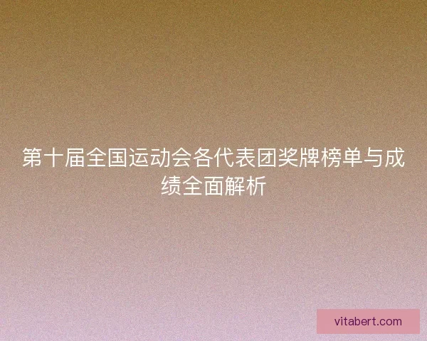 第十届全国运动会各代表团奖牌榜单与成绩全面解析
