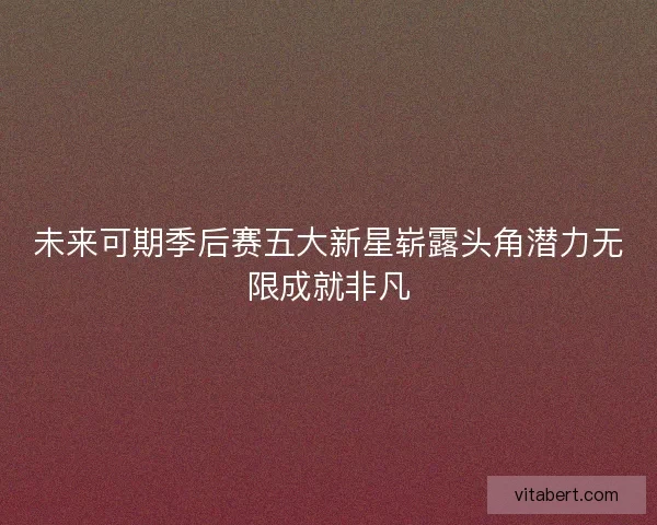 未来可期季后赛五大新星崭露头角潜力无限成就非凡