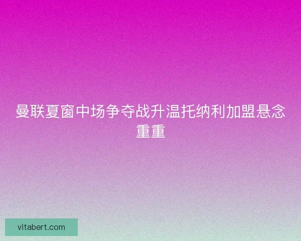 曼联夏窗中场争夺战升温托纳利加盟悬念重重 曼联夏窗中场争夺战升温托纳利加盟悬念重重